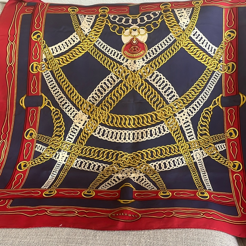 Vintage Hermes Silk Scarf Carre 90
